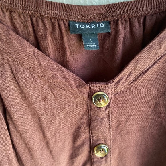Torrid Brown Camisole W/ Buttons - Picture 4 of 7